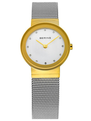 Front view of Bering 10126-001 Silver Stainless Steel Womens Watch on white background