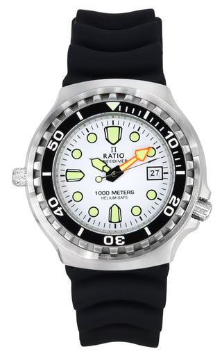 Front view of Ratio 1038EF102V-WHT-V02 Mens Watch on white background