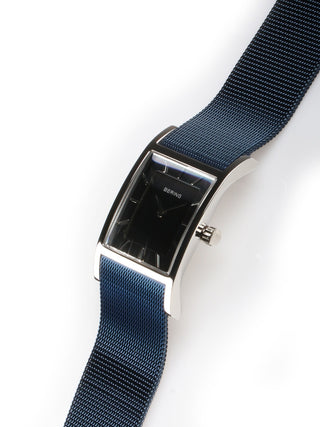 Angle shot of Bering 10426-307-S Blue Stainless Steel Womens Watch on white background