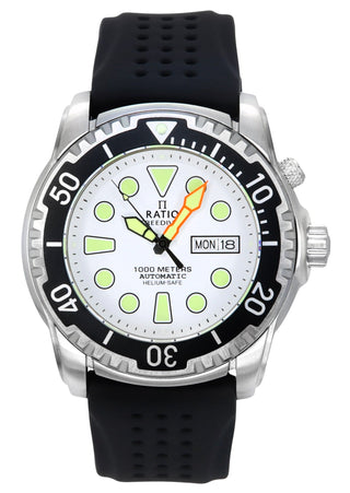 Front view of Ratio 1068HA90-34VA-WHT-V02 Mens Watch on white background