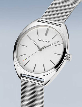 Angle shot of Bering 127220-40-000 Silver Stainless Steel Unisex Watch on white background