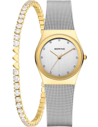 Front view of Bering 12927-001-GWP Silver Stainless Steel Womens Watch on white background