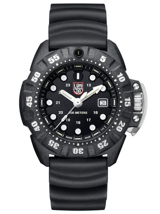 Angle shot of Luminox XS.1551 Black Unisex Watch on white background