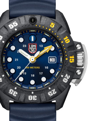 Front view of Luminox XS.1553 Blue Unisex Watch on white background