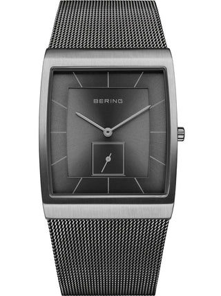 Front view of Bering 16033-377 Grey Stainless Steel Unisex Watch on white background