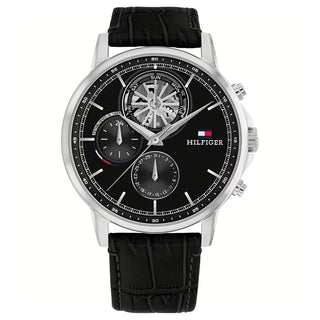 Front view of Tommy Hilfiger Stewart 1691635 Watch on white background