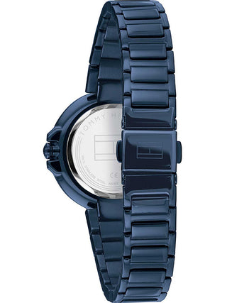 Angle shot of Tommy Hilfiger 1782205 Blue Stainless Steel Womens Watch on white background