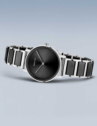 Angle shot of Bering 18531-742 Black Womens Watch on white background