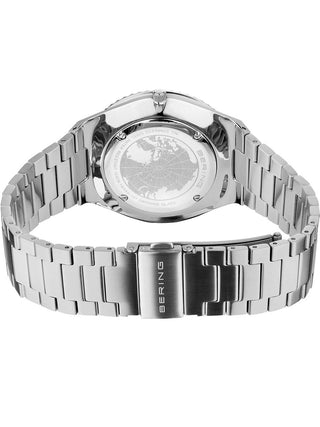 Angle shot of Bering 18940-707 Blue Dial Silver Stainless Steel Unisex Watch on white background