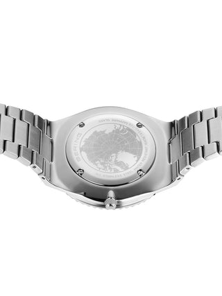 Angle shot of Bering 18940-708 Green Dial Silver Stainless Steel Unisex Watch on white background