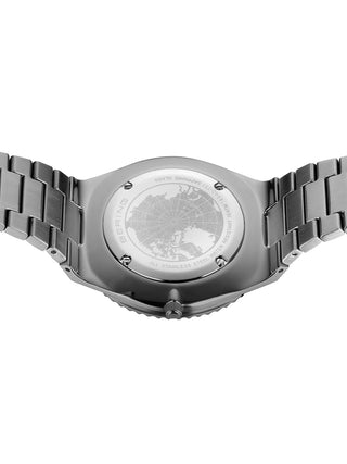 Angle shot of Bering 18940-777 Grey Stainless Steel Unisex Watch on white background