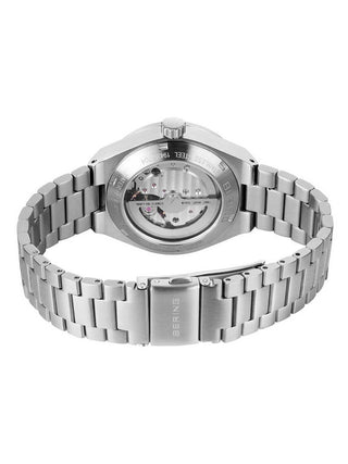 Angle shot of Bering 19435-704 Mother Of Pearl Dial Silver Stainless Steel Womens Watch on white background