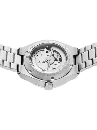 Angle shot of Bering 19435-704 Mother Of Pearl Dial Silver Stainless Steel Womens Watch on white background