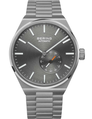 Front view of Bering 19441-777 Grey Stainless Steel Unisex Watch on white background