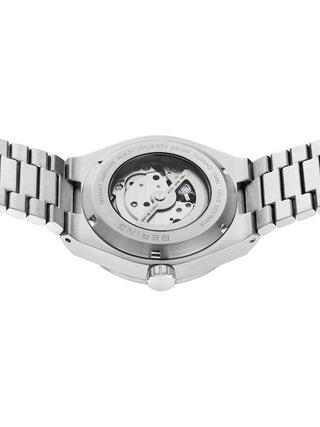 Angle shot of Bering 19441-CHARITY Blue Dial Silver Stainless Steel Unisex Watch on white background