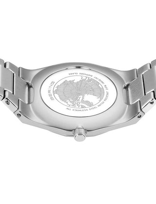 Angle shot of Bering 19632-707 Blue Dial Silver Stainless Steel Womens Watch on white background