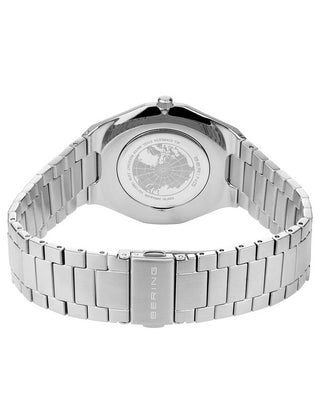 Angle shot of Bering 19641-707 Blue Dial Silver Stainless Steel Unisex Watch on white background