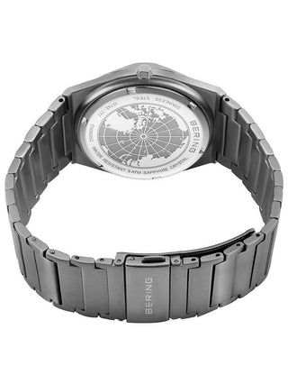 Angle shot of Bering 19742-777 Grey Stainless Steel Unisex Watch on white background