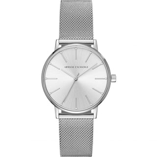 Front view of Armani Exchange Lola AX5535 Womens Watch on white background