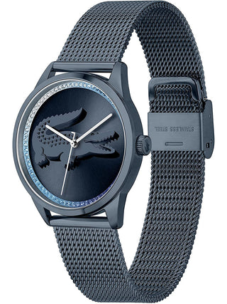 Angle shot of Lacoste 2001260 Blue Stainless Steel Womens Watch on white background