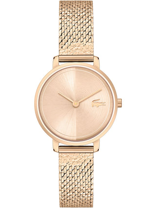 Front view of Lacoste 2001296 Rose Gold Stainless Steel Womens Watch on white background