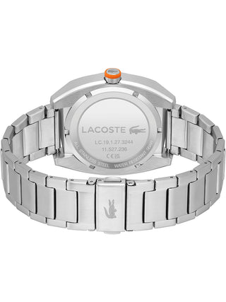 Angle shot of Lacoste 2011260 Silver Stainless Steel Unisex Watch on white background