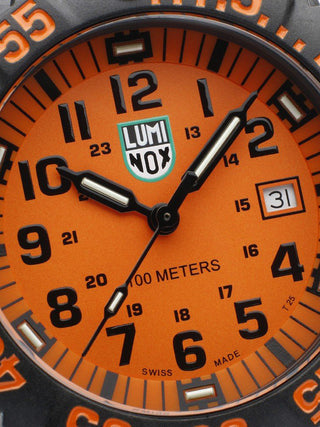Angle shot of Luminox X2.2059.1 Black Silicone Unisex Watch on white background