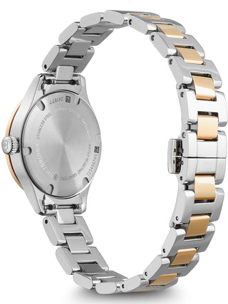 Angle shot of Victorinox 241877 Mother Of Pearl Dial Rose Gold Stainless Steel Womens Watch on white background