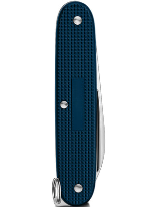 Angle shot of Victorinox 241910.1 Blue Dial Silver Stainless Steel Unisex Watch on white background