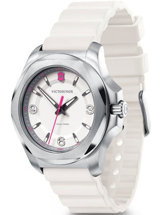 Angle shot of Victorinox 241921 White Womens Watch on white background