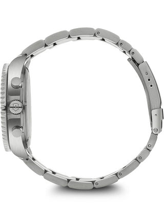 Angle shot of Victorinox Chronograph 241946 Green Dial Silver Stainless Steel Unisex Watch on white background