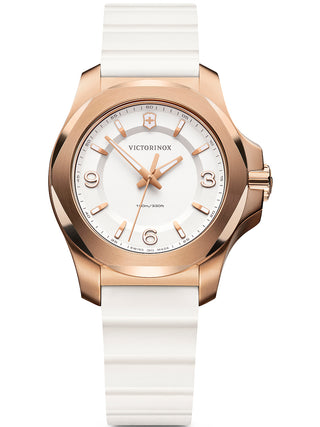 Front view of Victorinox 241954 White Womens Watch on white background