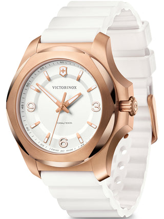 Angle shot of Victorinox 241954 White Womens Watch on white background