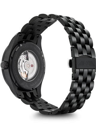 Angle shot of Victorinox 241974 Black Stainless Steel Unisex Watch on white background
