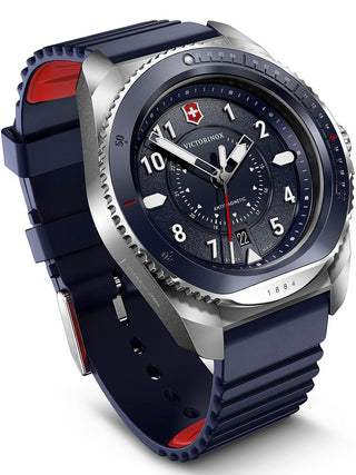 Angle shot of Victorinox 241975 Blue Unisex Watch on white background
