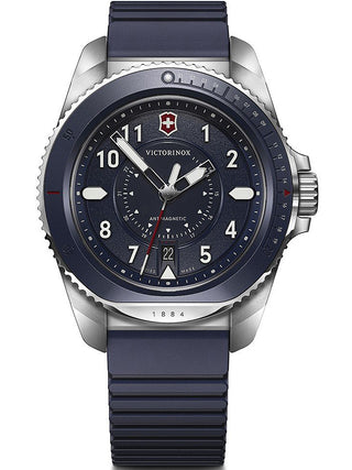 Front view of Victorinox 241975 Blue Unisex Watch on white background