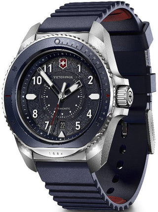Angle shot of Victorinox 241975 Blue Unisex Watch on white background