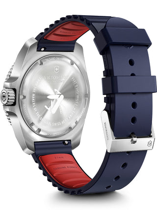 Angle shot of Victorinox 241975 Blue Unisex Watch on white background