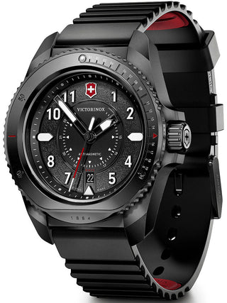 Angle shot of Victorinox 241982 Black Unisex Watch on white background