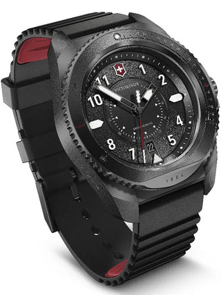 Angle shot of Victorinox 241982 Black Unisex Watch on white background