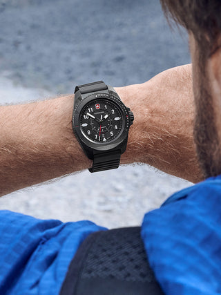 Angle shot of Victorinox 241982 Black Unisex Watch on white background