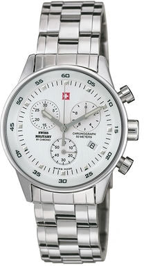 Front view of Swiss Military By Chrono Chronograph 34005.02 Womens Watch on white background