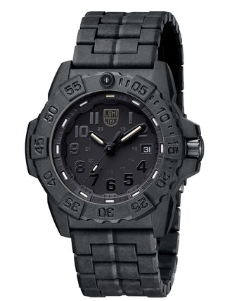 Angle shot of Luminox XS.3502.BO.L Black Unisex Watch on white background
