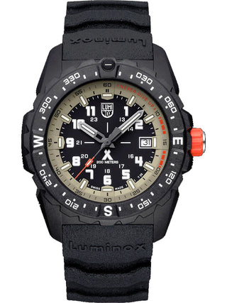 Front view of Luminox XB.3731 Grey Dial Black Strap Unisex Watch on white background