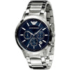 Emporio Armani Renato Chronograph AR2448 Blue Dial Silver Stainless Steel Mens Watch