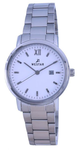 Front view of Westar 40245STN101 Womens Watch on white background