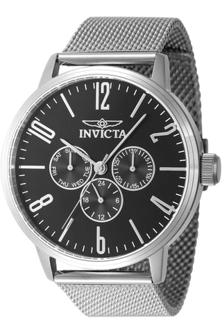 Front view of Invicta Specialty INV47597 Grey Stainless Steel Mens Watch on white background