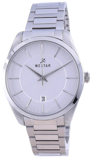 Front view of Westar 50213STN107 Mens Watch on white background