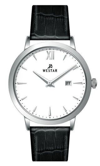 Front view of Westar 50214STN101 Mens Watch on white background