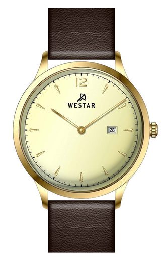 Front view of Westar 50217GPN122 Mens Watch on white background